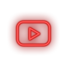 Charger l'image dans la galerie, red youtube social network brand logo led neon factory
