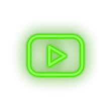 Charger l'image dans la galerie, green youtube social network brand logo led neon factory