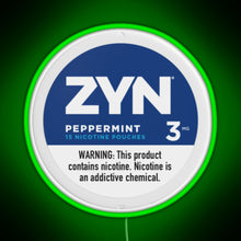Charger l'image dans la galerie, Zyn Peppermint 3mg RGB neon sign green
