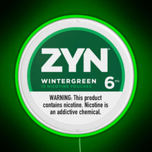 Charger l'image dans la galerie, Zyn Wintergreen 6mg RGB neon sign green