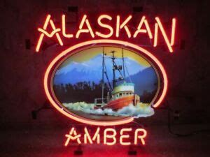 Alaskan Amber Neon Bire Signs