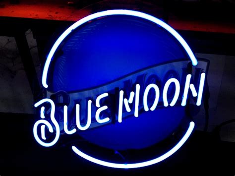 Blue Moon Beer Neon