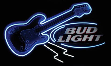 Signe de néon de guitare Bud Light