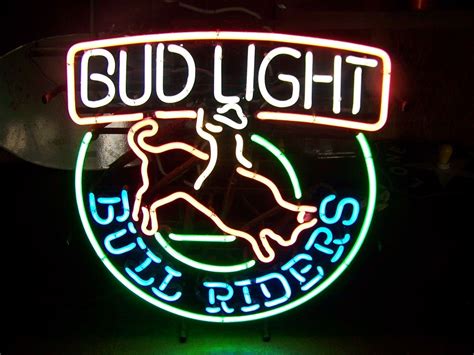 Signe de néon Bud Light Bull Rider