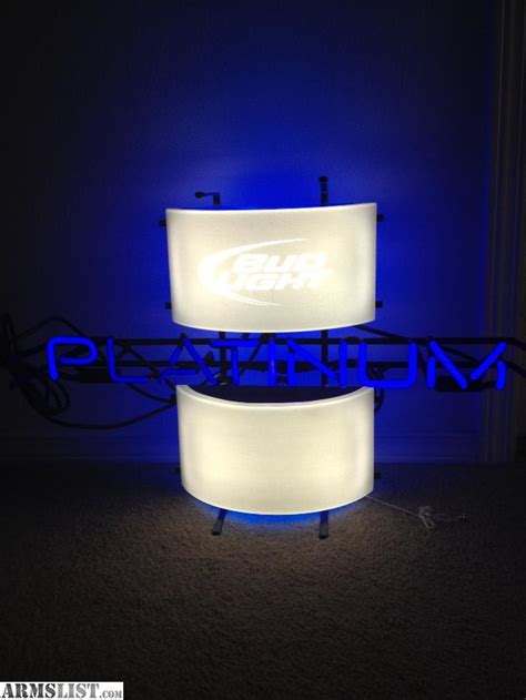 Signe de néon de platine Bud Light