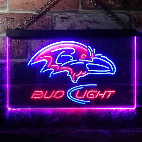 Signe de néon des Ravens Bud Light