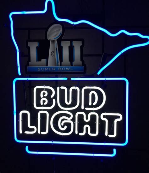 Bud Light Super Bowl 52 SIGNER DE NÉON