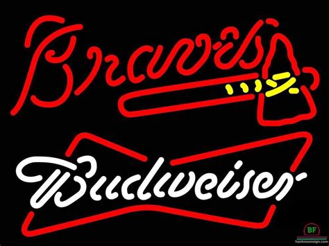 Budweiser Braves Néon Sign