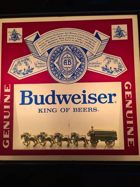 Budweiser Light Up Sign