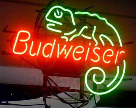 Signe de néon Budweiser Lizard