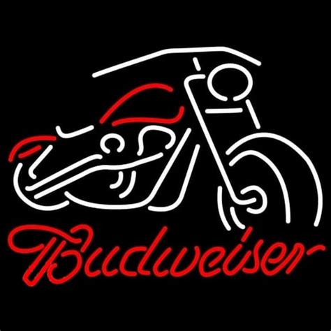 Signe de néon de moto de Budweiser