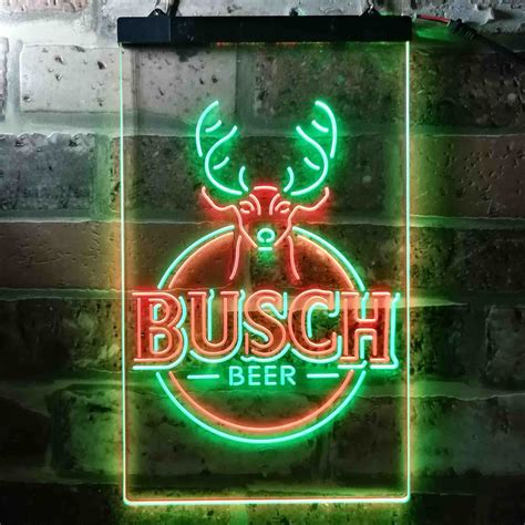 Signe de néon de cerf de bière busch