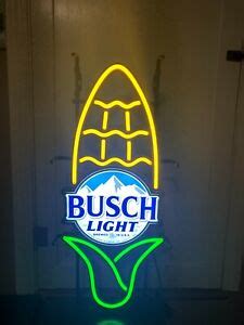 Busch léger néon signe maïs