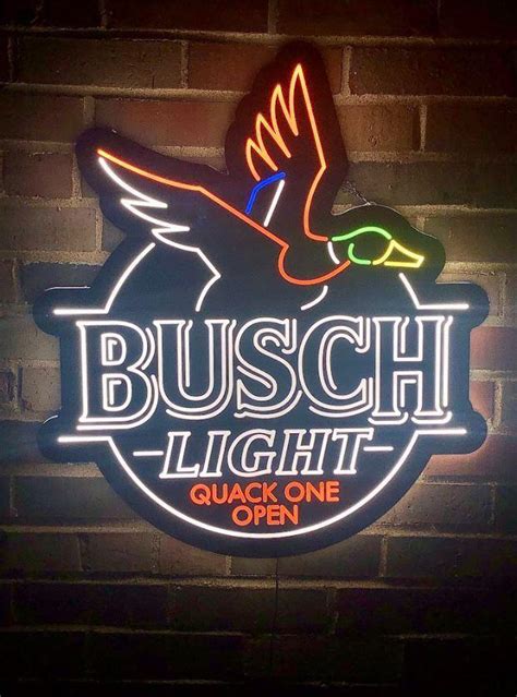 Signe de néon léger busch vintage