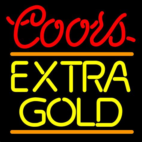 COORS SIGNER NÉON EXTRA GOLD