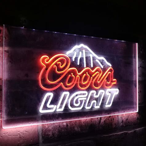 Signe de bière éclairée Coors Light