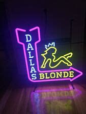 Enseigne néon blonde de Dallas à vendre