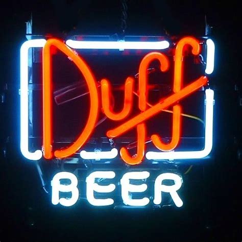 Signe de néon de bière Duff