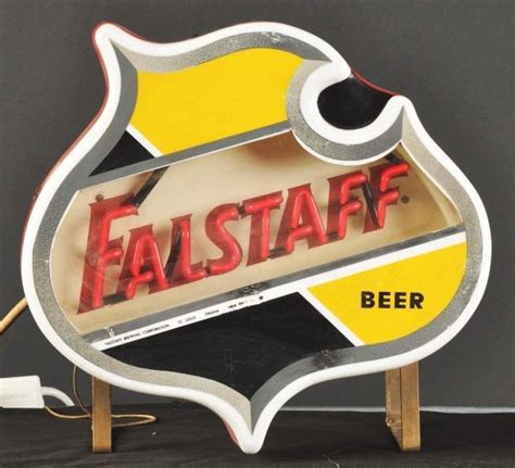 Signe de néon de bière falstaff