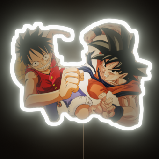 Goku Dragon Ball Z et Luffy One Piece Néon Signe USD165