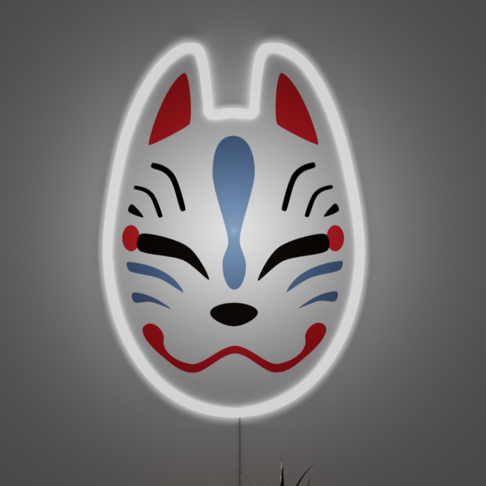Masque de renard japonais Neon Signe USD145