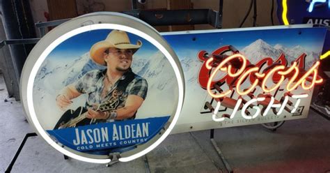 Sign de néon léger des coors Jason Aldean COORS