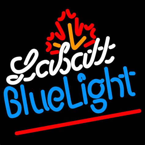 Signe de lumière bleu labatt