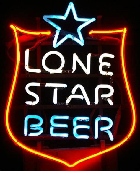 Signe de néon de bière Lone Star