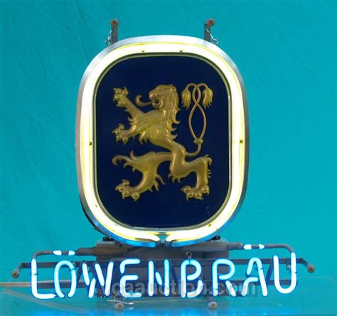 Signe de bière néon lowenbrau