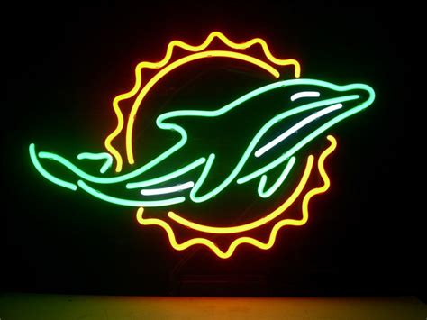 MIAMI DOLPHINS NEON BEAR SIGN