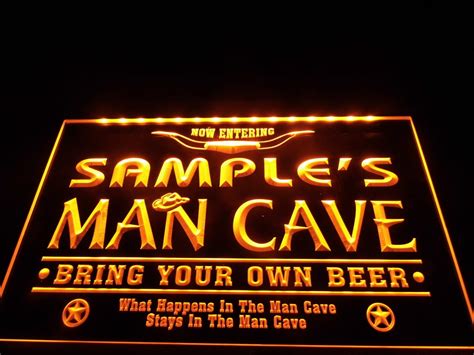Signes de bière néon pour l'homme Cave