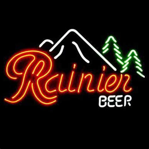Signe de néon de bière Rainier