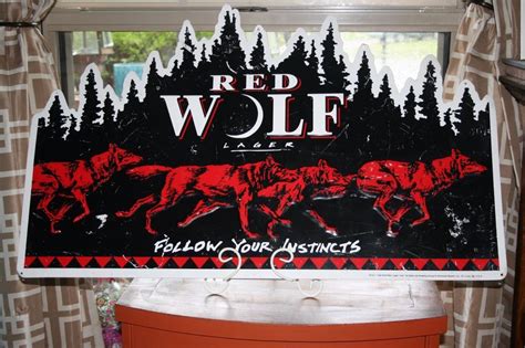 Signe de bière Red Wolf