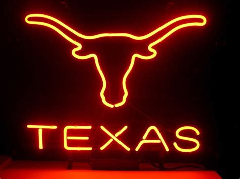 Texas Longhorn Neon Bire Signs