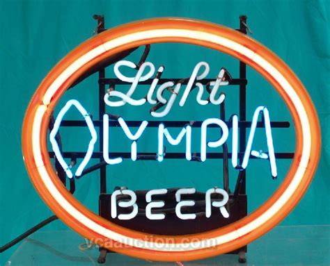 Enseigne au néon de bière Olympia