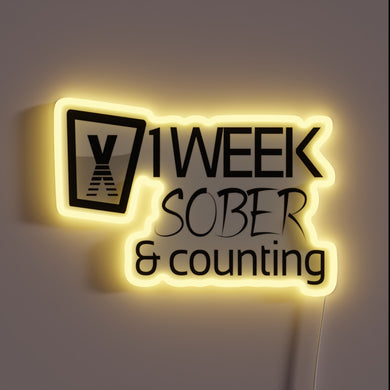 Recovery Milestone Symbol: 7 Days of Sobriety Celebrated Brightly