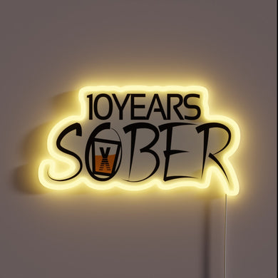 Decorative LED Sign Celebrating Milestone of Sobriety and New Beginnings