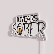 Charger l&#39;image dans la galerie, Colorful celebration of sobriety milestone with vibrant RGB neon lighting