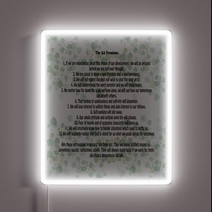 Recovery Guidance in Bright Neon, Inspired by 12 Step Tradition