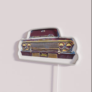 Retro Chic 1963 Chevy Impala Inspired Lowrider Neon Wall Decor
