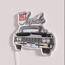Charger l&#39;image dans la galerie, Vintage 1967 Chevrolet Impala LED lit glass neon decorative sign