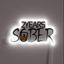 Charger l&#39;image dans la galerie, Two years sober milestone celebrated with vibrant LED neon sign
