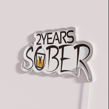 Charger l&#39;image dans la galerie, Neon Recovery Sign for 2 Year Sobriety Milestone Gift Inspiration