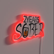 Charger l&#39;image dans la galerie, Motivational Sobriety Gift Reminder Two Years of Sober Living Achieved