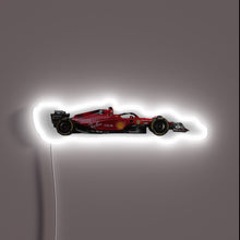 Charger l&#39;image dans la galerie, For the die-hard tifosi, this neon piece captures the sleek silhouette of the 2022 Scuderia Ferrari F1 car in full throttle. A glowing tribute to racing passion, Italian pride, and pure speed. 🏎️💨