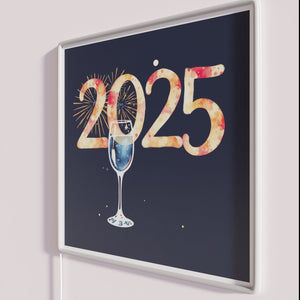 Neon New Year's Eve Party Decorations Countdown to Midnight Sign