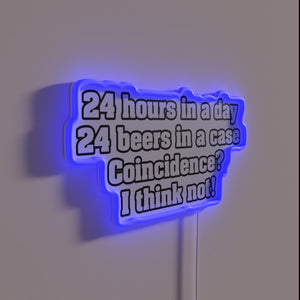 Cheeky humor meets quirky design with this neon wall sign.