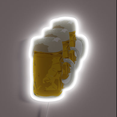 RGB Neon Sign for Home Bar: 3 Mugs of Beer