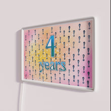 Charger l&#39;image dans la galerie, Bright 4-Year Anniversary Celebration Personalized RGB Neon Wall Decoration Sign