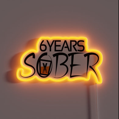 Recovery milestone marker for 6 years of sobriety and wellness.